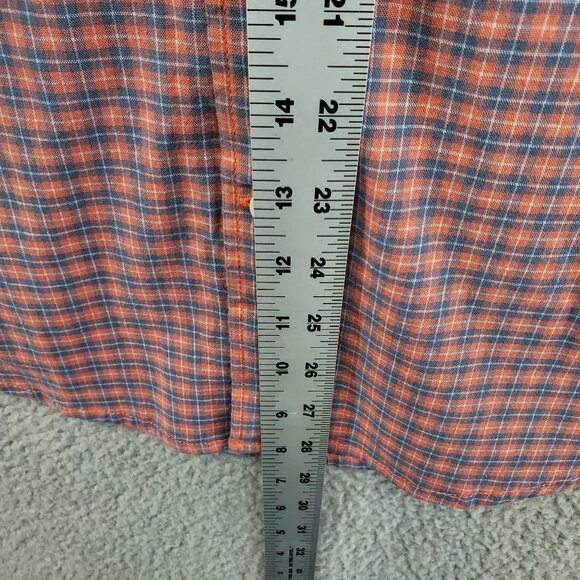 Mutual Weave Red Check Small Men's Button Up Long Sleeve Pocket - Picture 5 of 8
